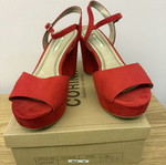 Corina high heels sandals like new, red, size 40