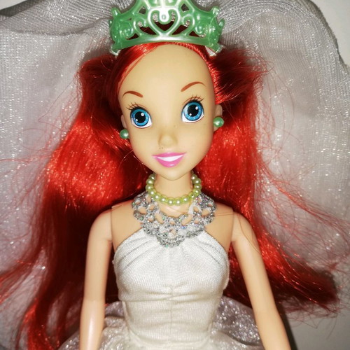 Disney Princess Ariel doll used with wedding braid