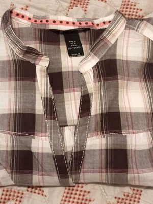 H&M checked cotton maternity shirt size M like new