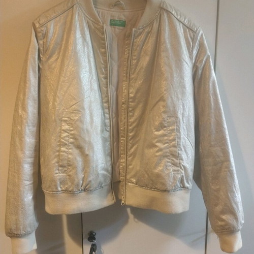Benetton jacket silver like new