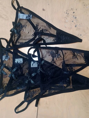 Sexy string εσώρουχα 5 τεμάχια μαύρα μέγεθος small νέα