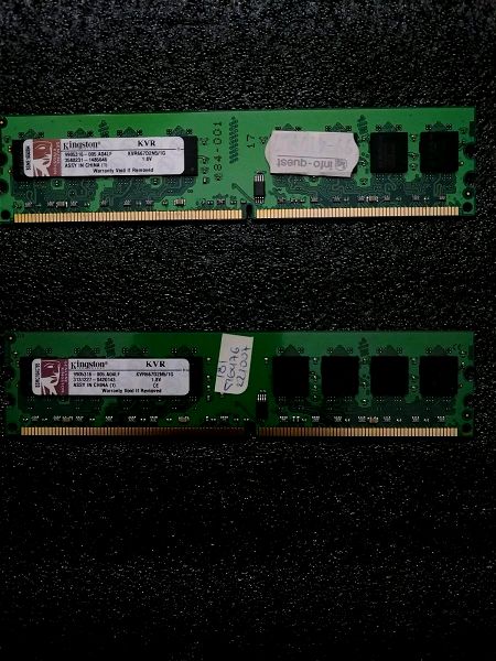 RAM KINGSTON KVR667D2N5/1G 2x1GB PC5300 667MHZ VALUE RAM 9905316
