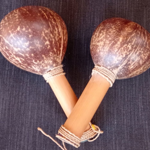 African maracas set like new made from natural materials