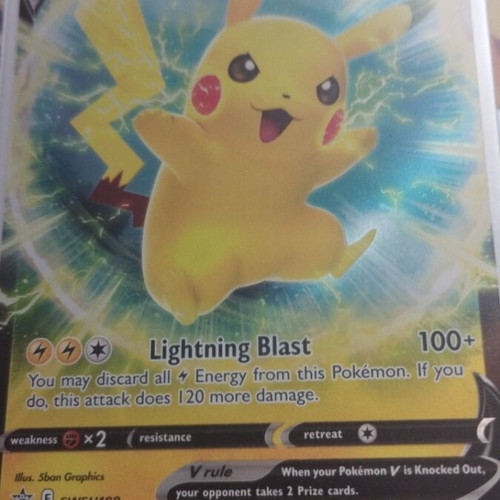 Pikachu card pack, like new, 6 cards