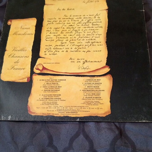 Nana Mouskouri record used, entechno genre