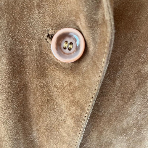Long suede jacket new brown size M