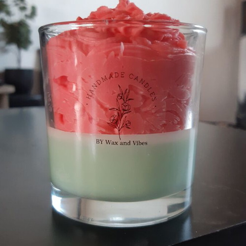 Watermelon candle handmade soy wax scented, like new