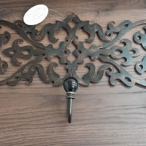 Wall hook triple metal 41cm x 22cm new