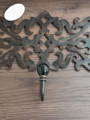 Wall hook triple metal 41cm x 22cm new