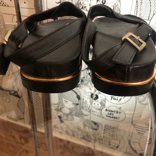 Fratelli Petridi women's flip flops used, black, size 37