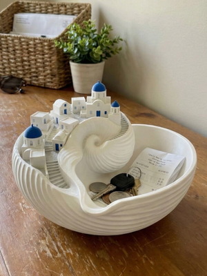Santorini Catchall καινούργιο, διακοσμητικό μπολ με θαλασσινό κέλυφος