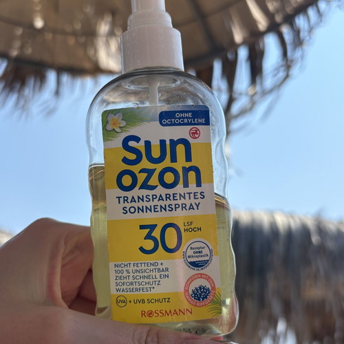 Sun Ozon Sunscreen Spray 30 SPF used, waterproof