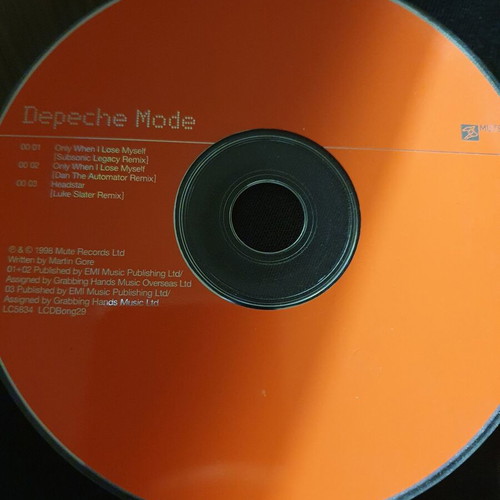Depeche Mode Only When I Lose Myself CD like new, electronic