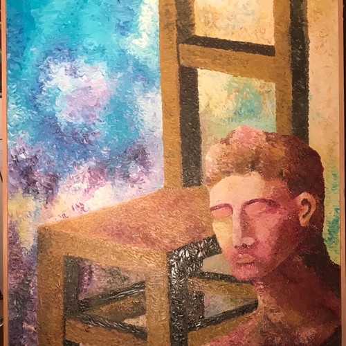 Painting by Avgoustinos Zenakos oil on canvas like new