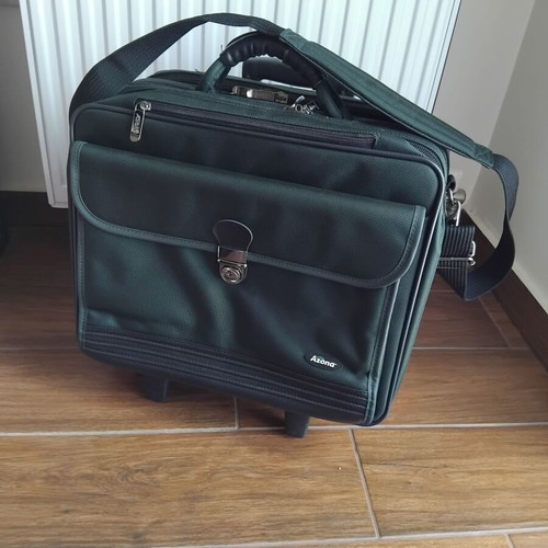Τροχήλατη τσάντα laptop Azona σαν καινούργιο, πράσινη, ιδανική για ταξίδι