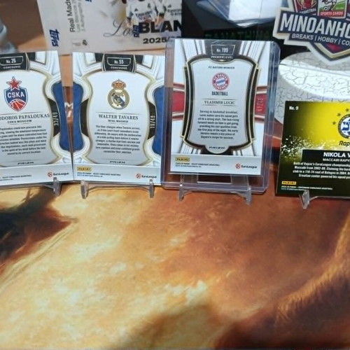 EuroLeague Basketball Select Numbered Light Blue Die-Cut Cards like new