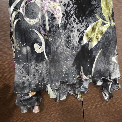 Floral Asymmetric Hi-Low Dress with Halter Neck, Like New