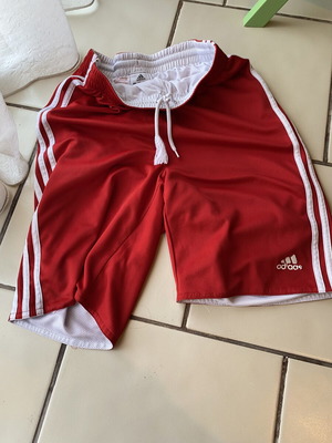 Adidas original basketball shorts for kids, red
