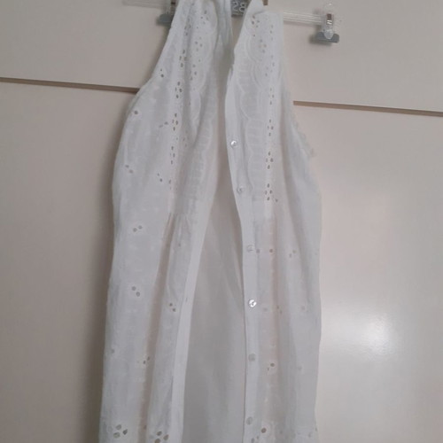White long shirt with lace new, one size