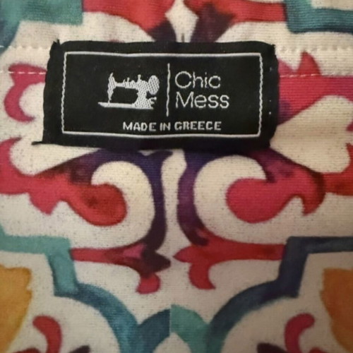 Chic Mess mini skirt like new, broken white with orange floral tribal print