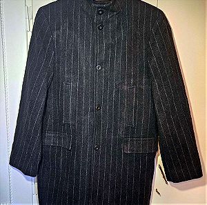 Αυθεντικό SELECTED ανδρικό παλτό μάλλινο ριγέ, μέγεθος XL.