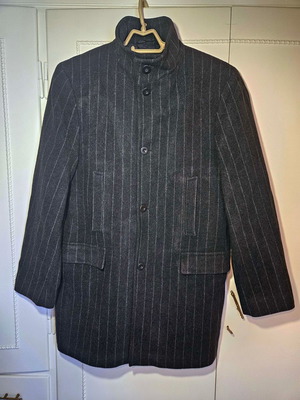 Selected men's wool striped coat size XL like new