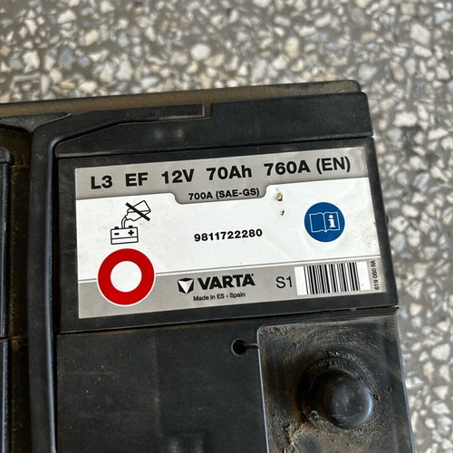Varta N70 Blue Dynamic EFB 12V 70Ah car battery used