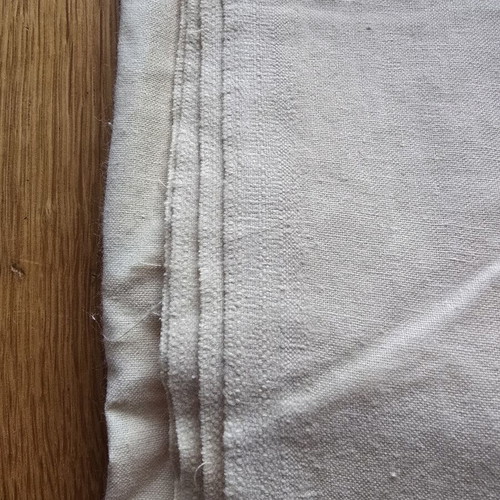 Fabric used, 2 pieces light yellow, dimensions 2x1.29 and 1.98x1.26 m
