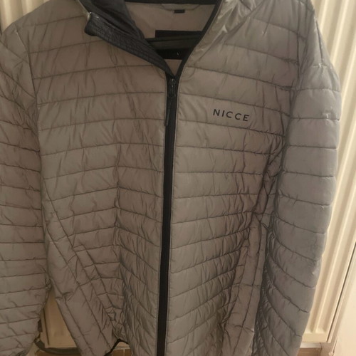Nicce reflective men's jacket large used, gray