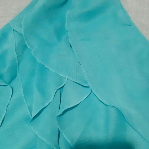Organza dress turquoise backless with ruffles new