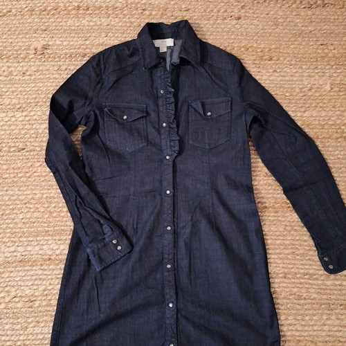 MCS women's denim shirt dress like new, dark blue, size L