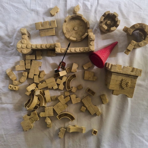 Exin Castillos Castle Building Blocks used, vintage 70s-80s spare parts