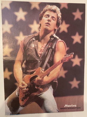 Αφίσα Bruce Springsteen Michael J Fox από το περιοδικό Μανίνα