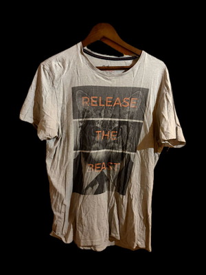 Μπλούζα EDC λευκή Release the Beast, μέγεθος Large