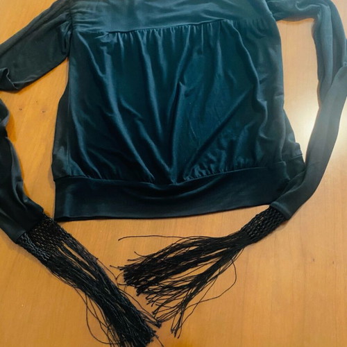Ted Baker black boho strapless top like new, size S