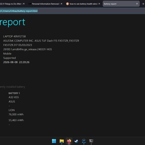 Asus TUF Dash F15 FX517ZR laptop like new, i7, RTX 3070, 16GB RAM