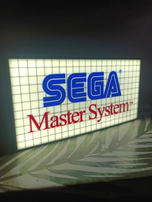 Sega Master System Lightbox like new, retro gaming decor