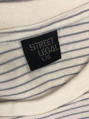 Street Legal T-shirt, size L, white and blue