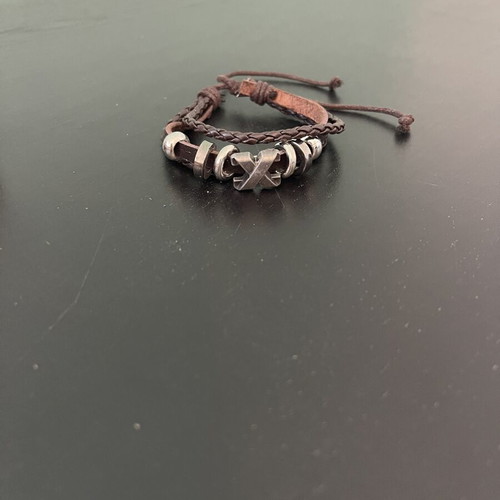 Leather bracelet, brown