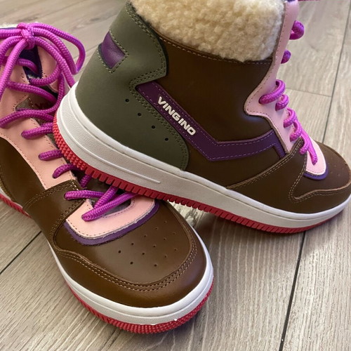 Vingino leather sneakers new, sporty, brown, size 36