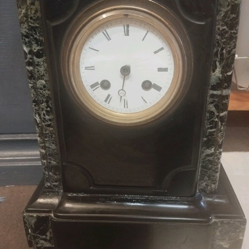 Marble table clock used with two bases collectible