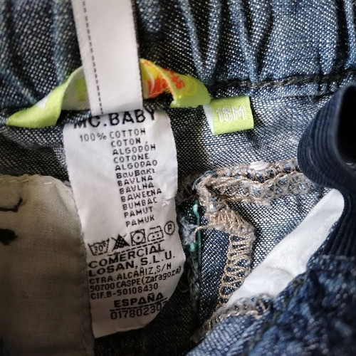 Denim shorts for 18-month-old boy