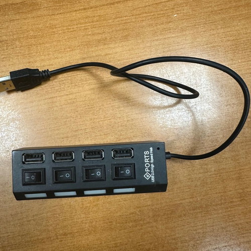 Usb hub with on off switch used