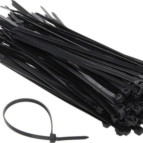 Cable ties 150x3mm black pack of 100 new
