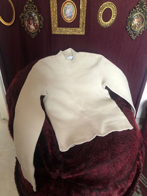 Na-kd beige sweater with high neck like new, size XXL