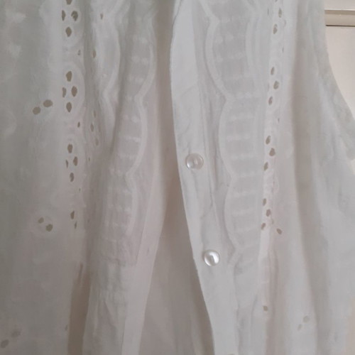 White long shirt with lace new, one size