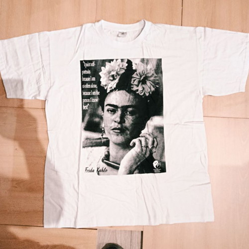 Frida Kahlo fashion t-shirt XL new, 100% cotton, white
