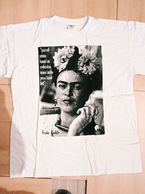 Frida Kahlo fashion t-shirt XL new, 100% cotton, white