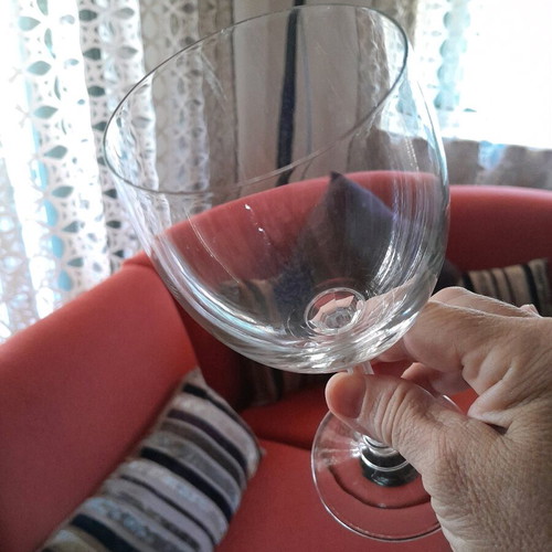 Crystal stemmed glasses for water or beer, like new, pack of 20