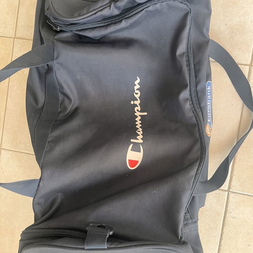 Champion Hellas Basketball Team Sports Bag with Wheels used, blue